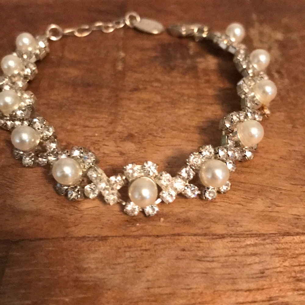 Pearl & CZ bracelet